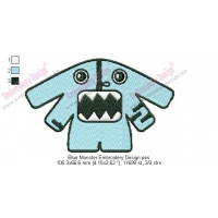 Blue Monster Embroidery Design